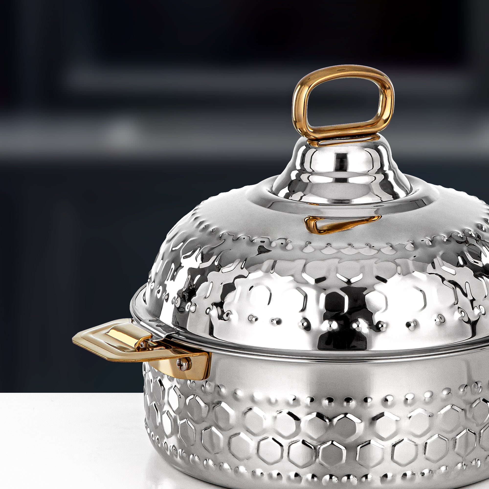 Almarjan Hot Pot 25cm Silver & Gold – Diwan Collection