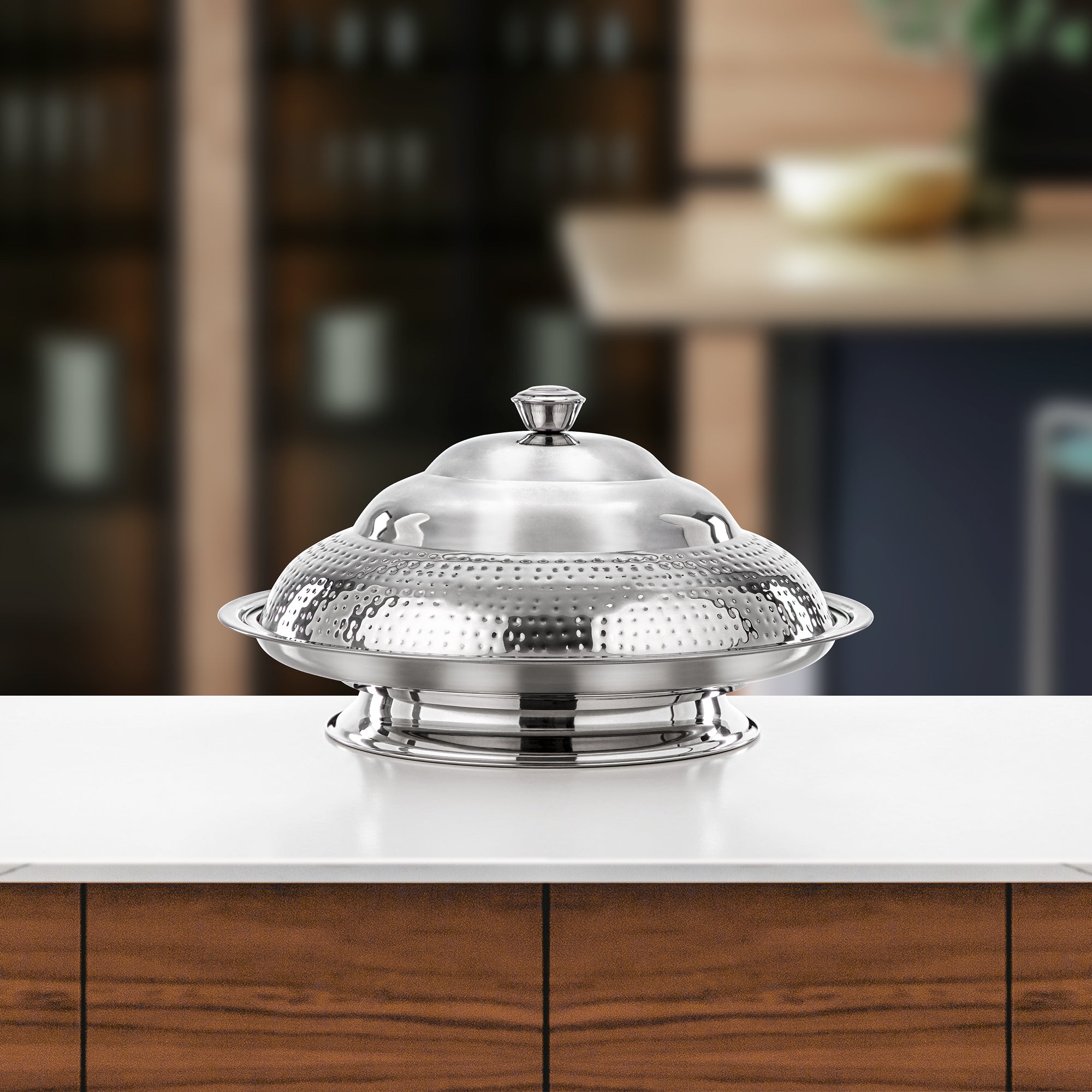 صينية المرجان كوزي 50 سم فضي (H25M20)