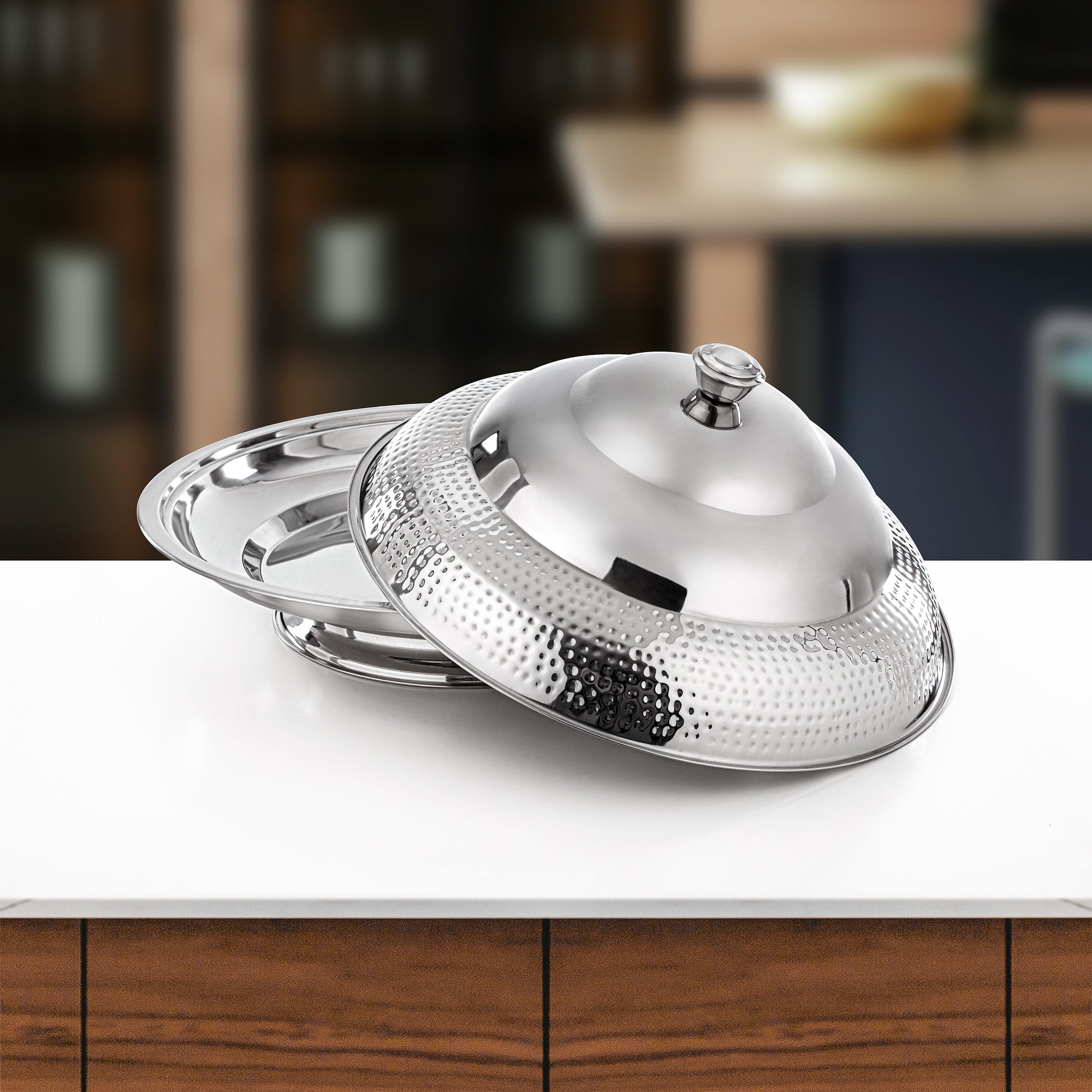 Almarjan Koozy Tray 55 cm Silver (H25M20)