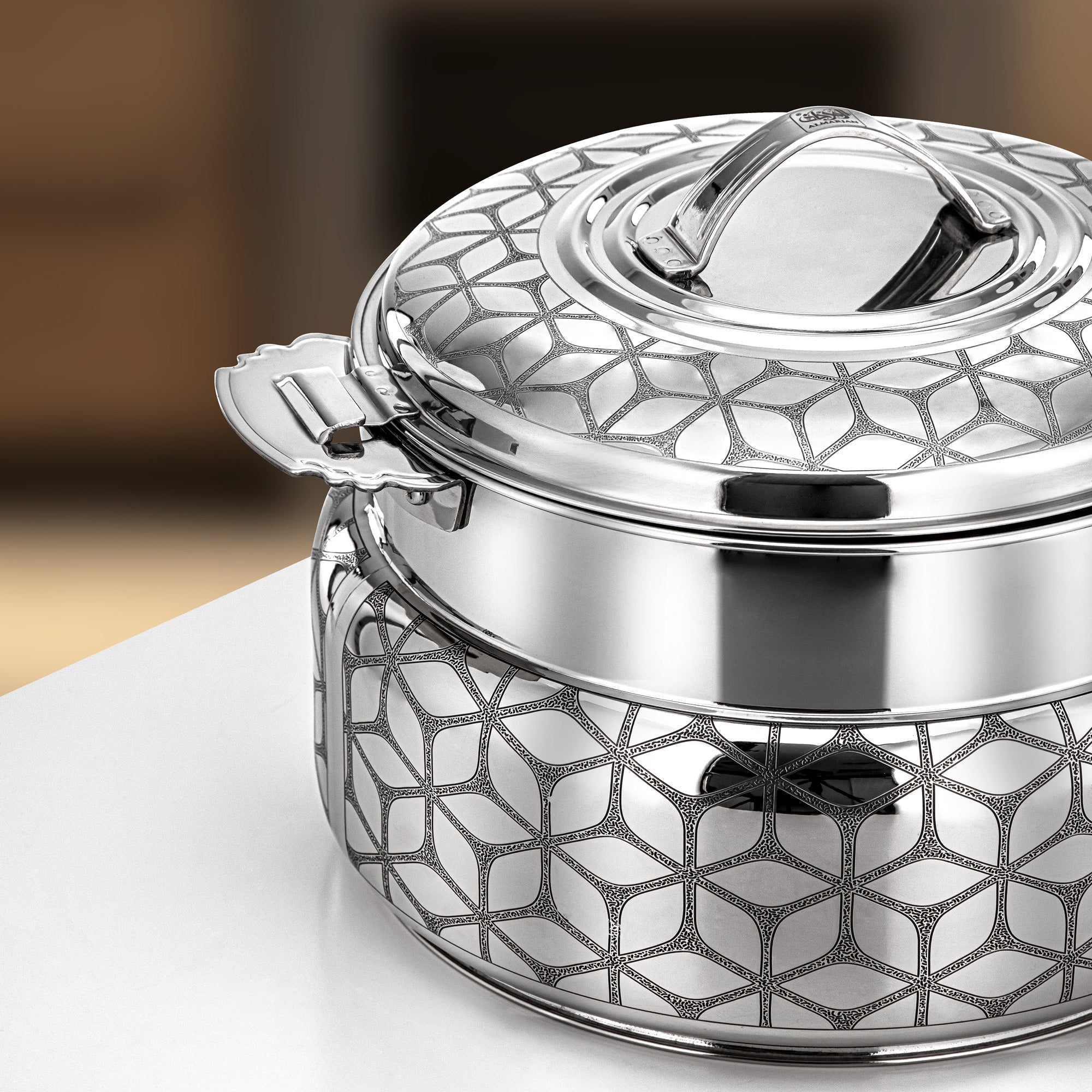 طقم حرارات المرجان دارين، 3 قطع، فضي