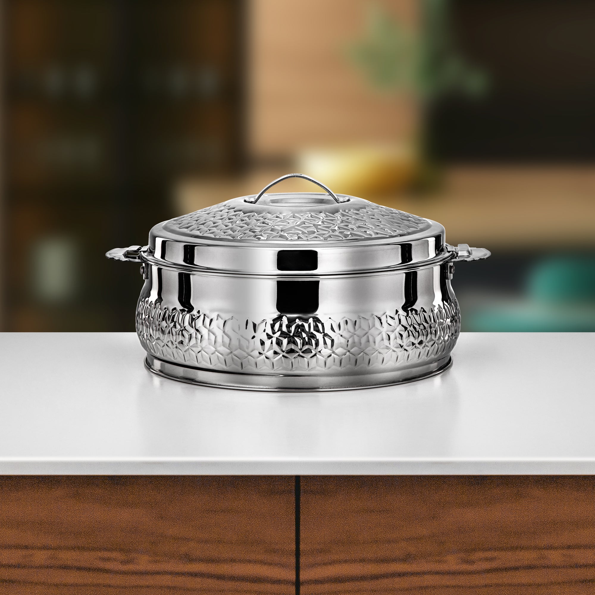 Almarjan Maha Hot Pot Set 3 Pieces Silver