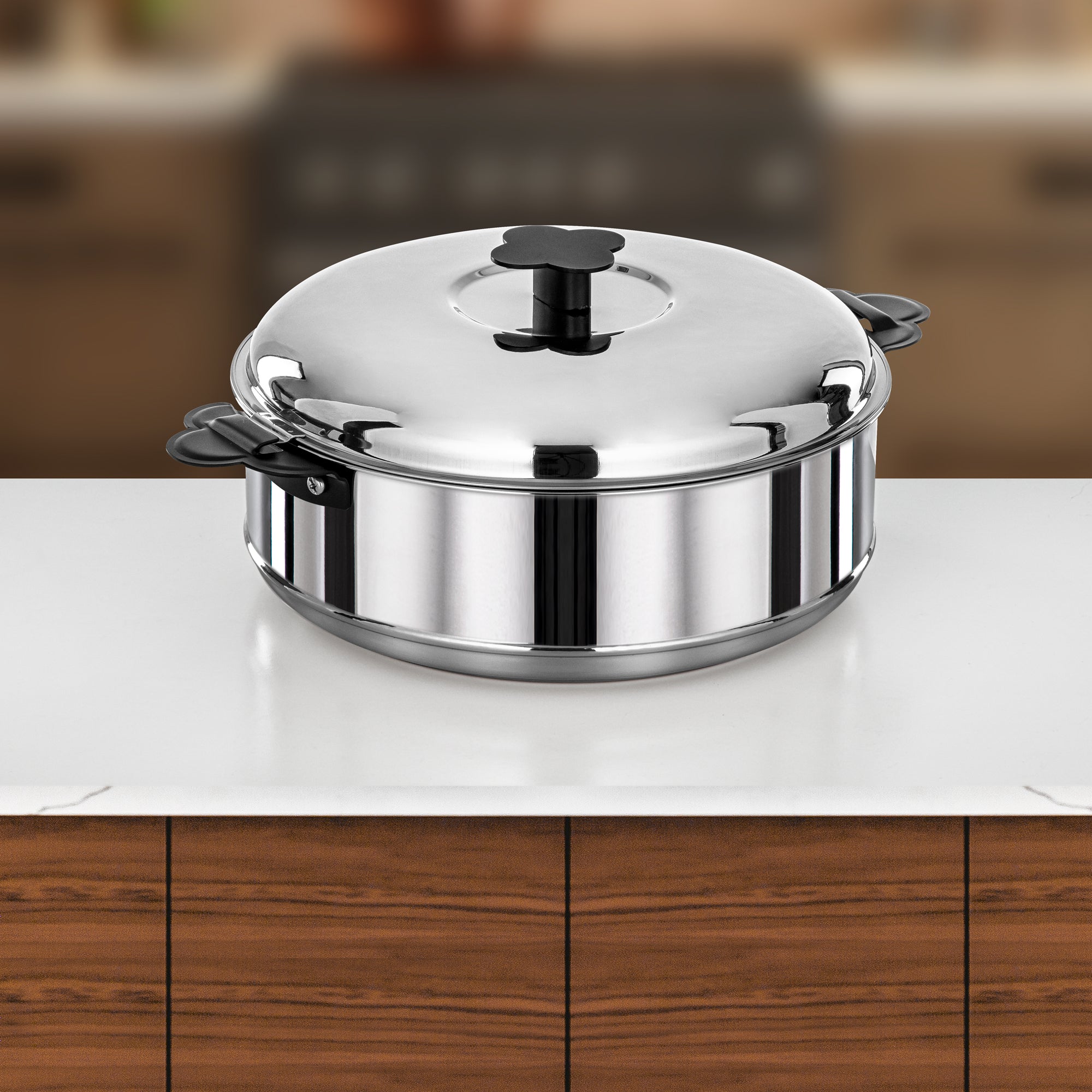 طقم حرارات المرجان فيدا، ٣ قطع، ٣.٥ لتر / ٥ لتر / ٨ لتر، فضي