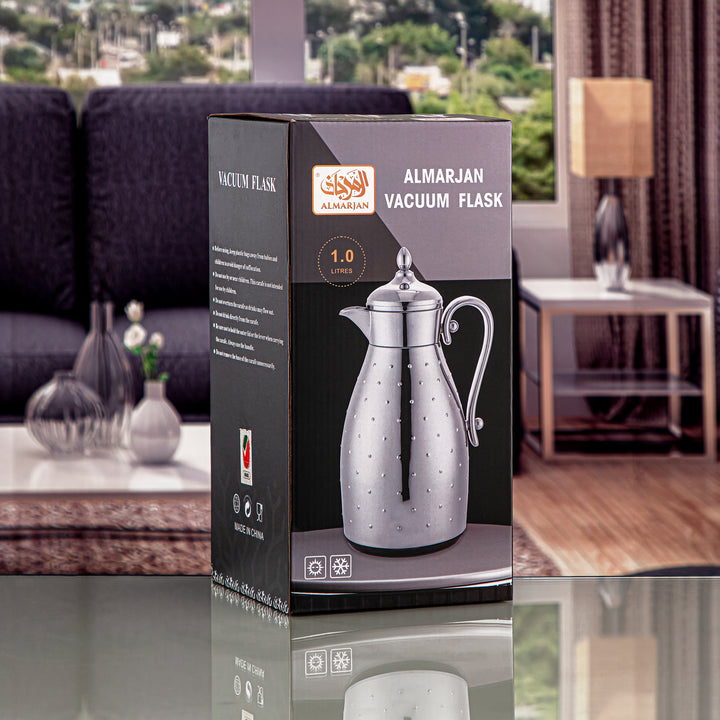 Almarjan 1 Liter Vacuum Flask Silver - VAF0010333