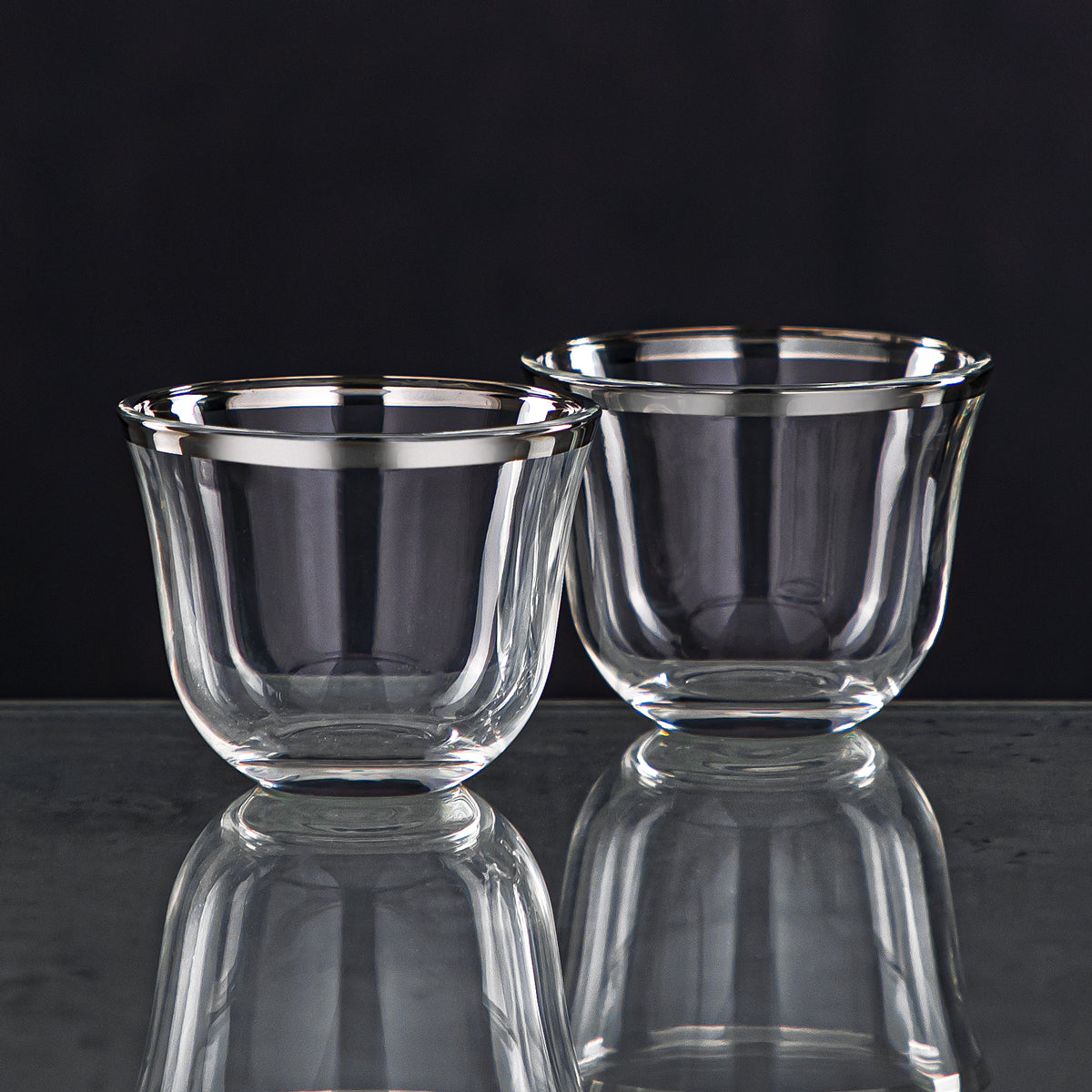 Almarjan 50 ML Glass Cawa Cup - 1013B-SIL