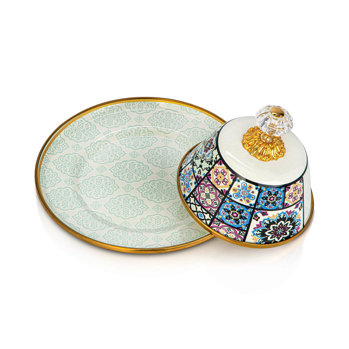 Almarjan Tohfa Collection Enamel Butter Plate - 287421047