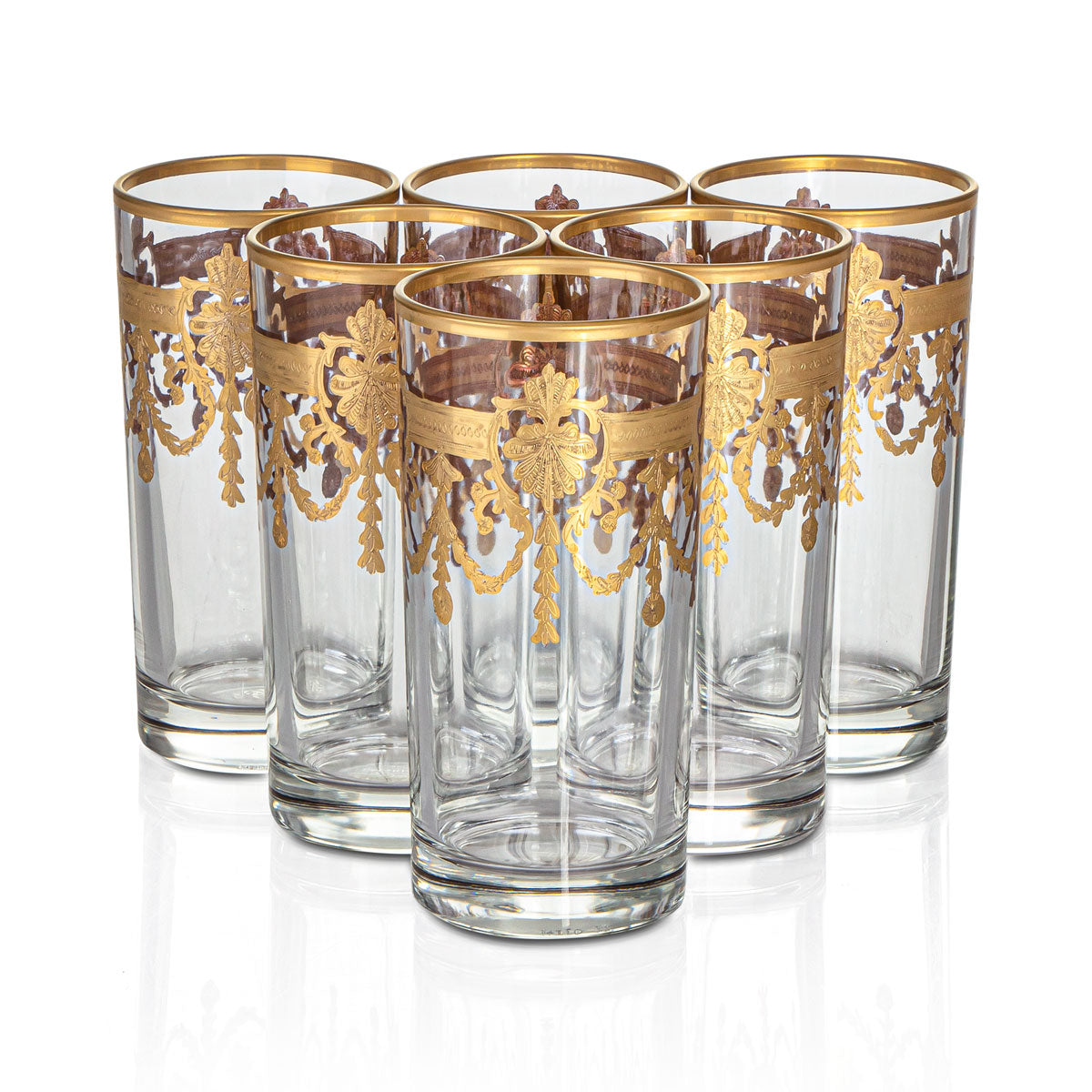 Almarjan 6 Pieces Glass Water Cup Set - 641/837