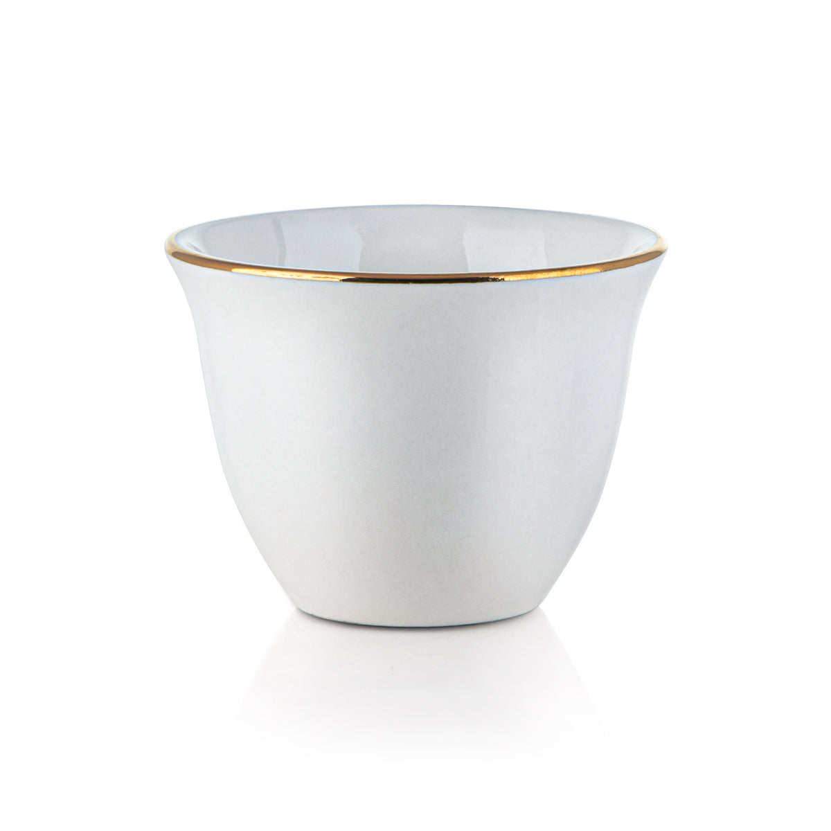 Almarjan 12 Pieces Porcelain Cawa Cups With Golden Rim - PAS0010009