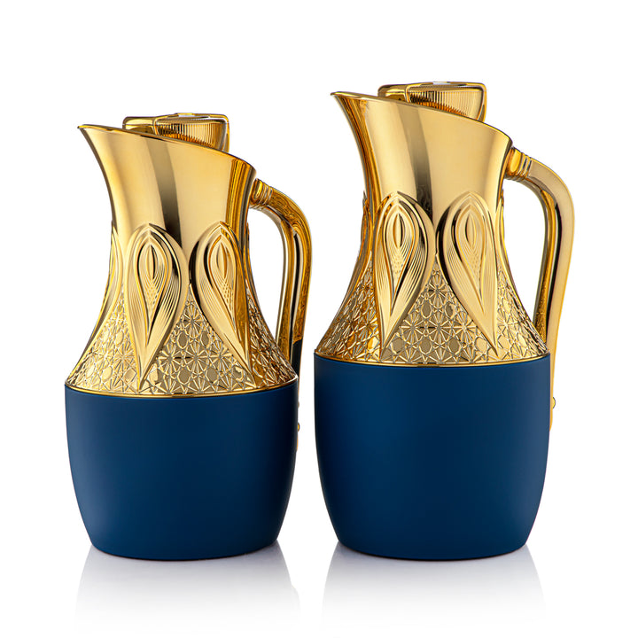 Almarjan 2 Pieces Vacuum Flask Matt Navy & Gold - SM-2C120-070/100 MNV/G