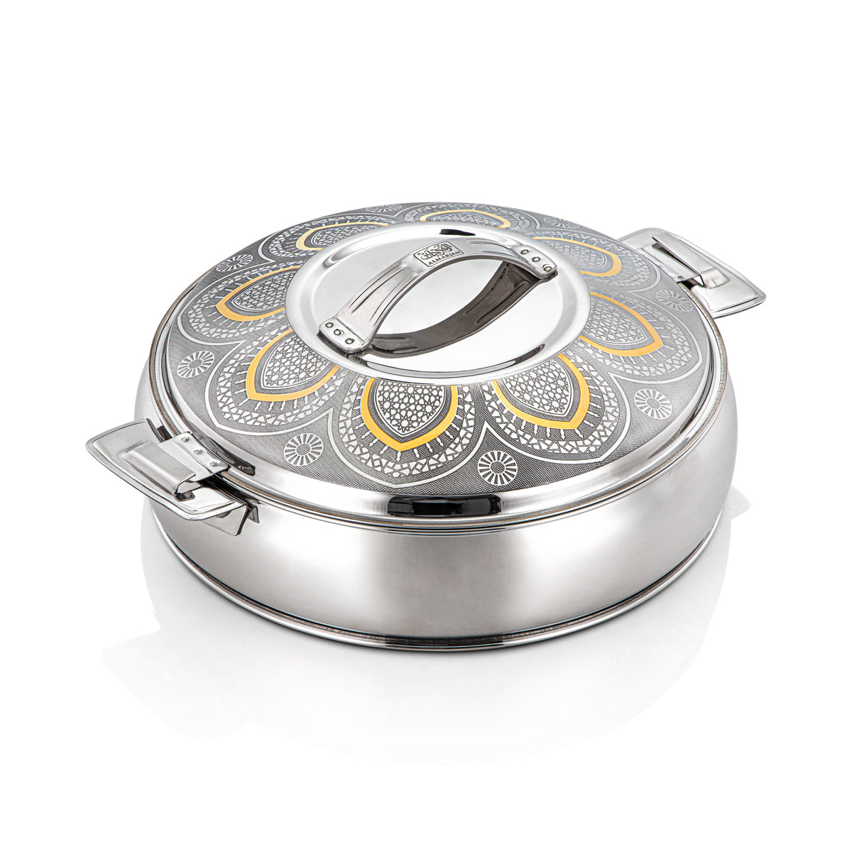 Almarjan 21 CM Ashwaq Collection Stainless Steel Hot Pot Silver & Gold - H22EPG1